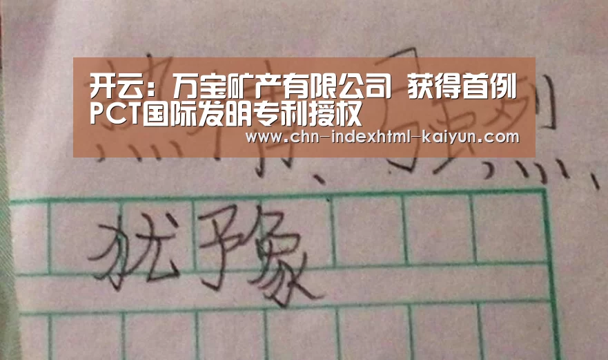 开云：万宝矿产有限公司 获得首例PCT国际发明专利授权(图3)